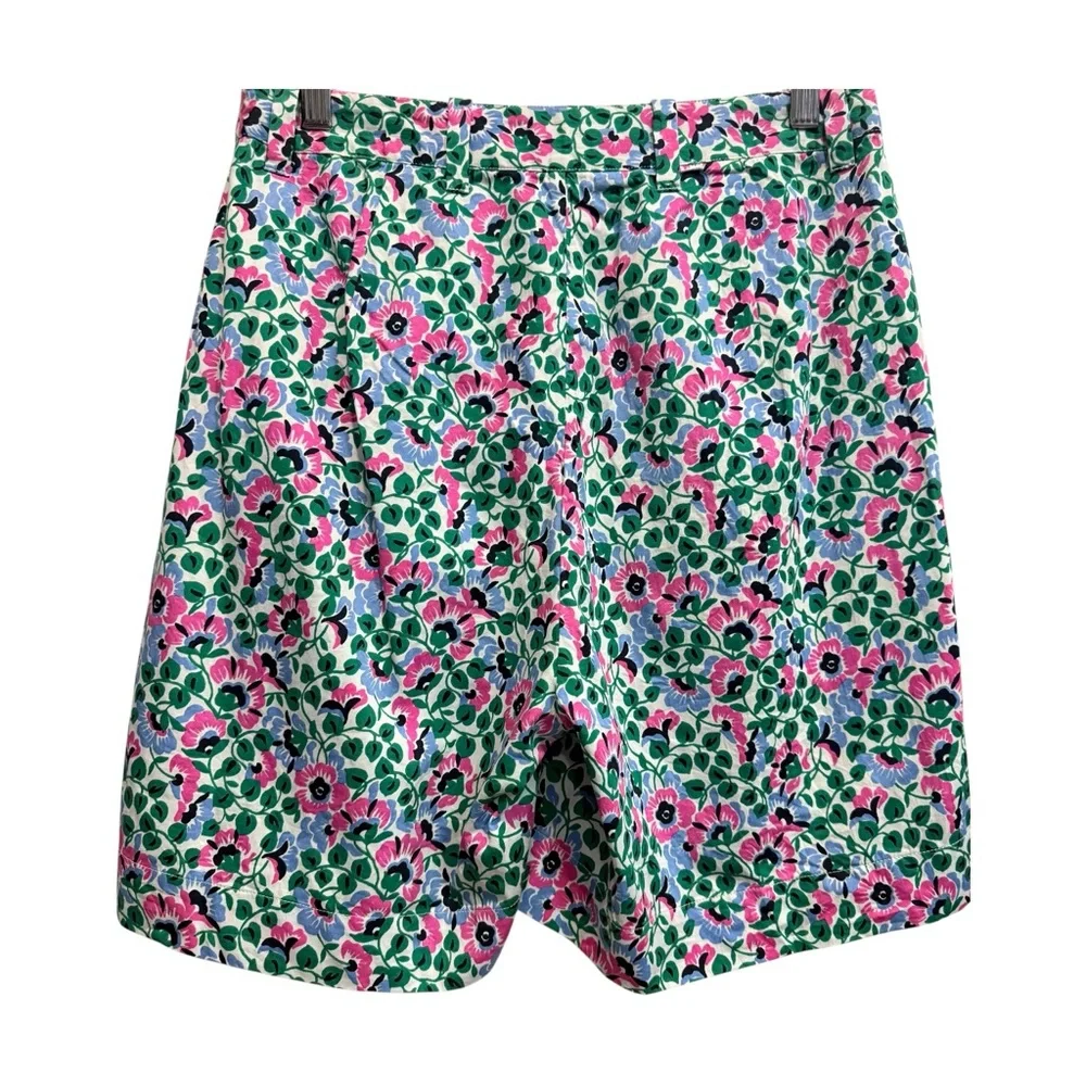 Banjanan Anthropologie Floral Block Print Shorts Boho Resort Cotton Medium‎